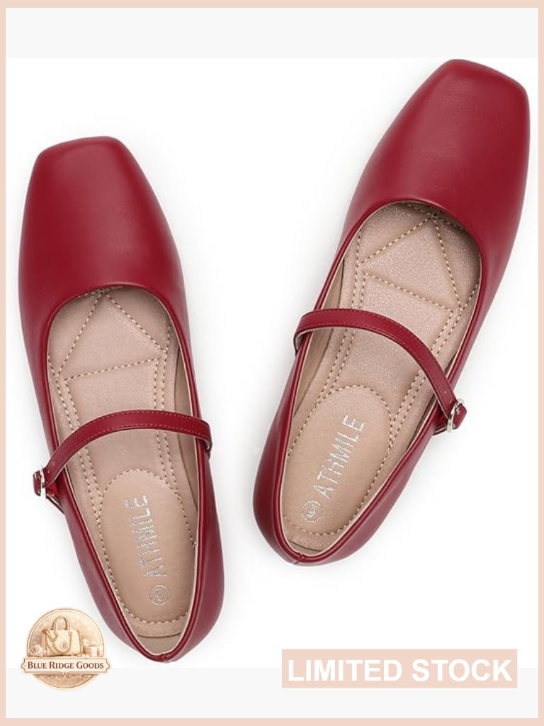 Mary Jane Flats Women Ballet Dressy Work Shoes Comfortable Slip On Adjustable